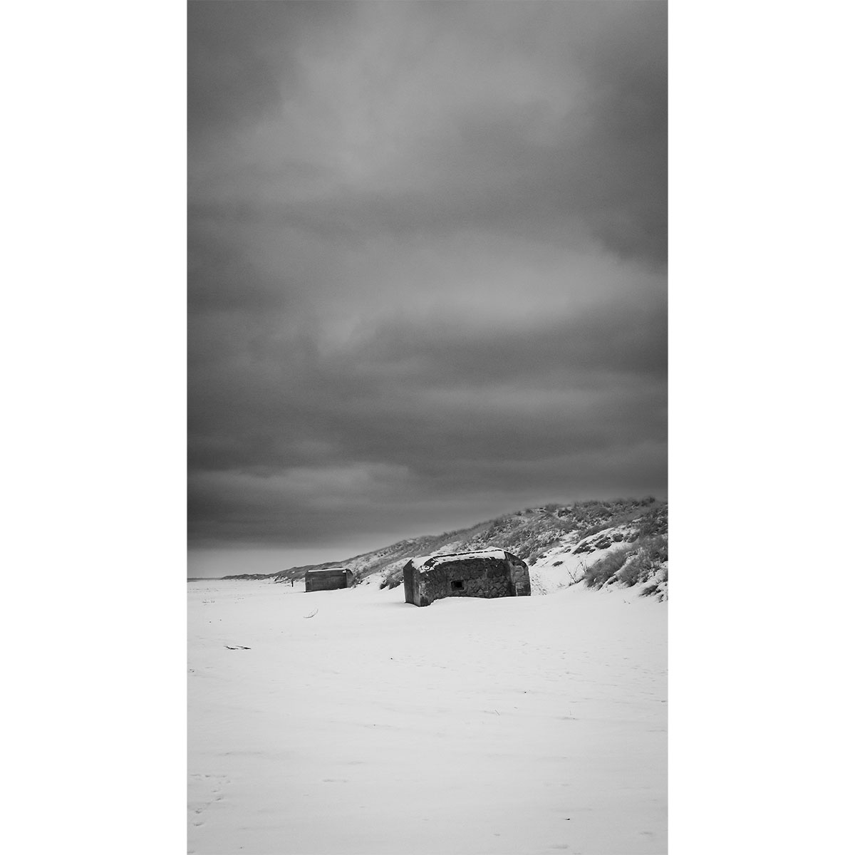 Bunker im Schnee - Dänemark 2018