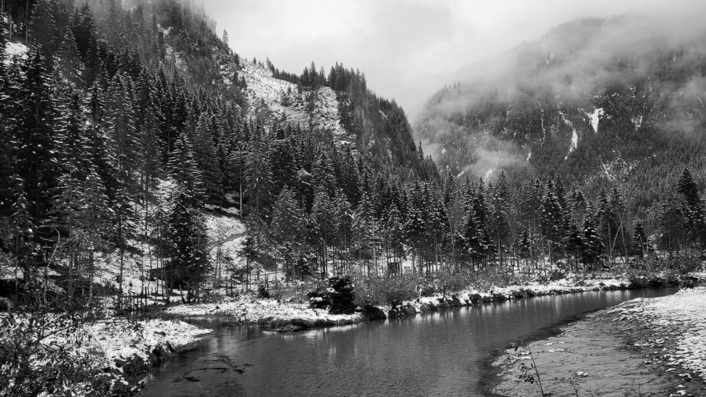Der kleine Bach im Schnee - Großarl (10.2024) 