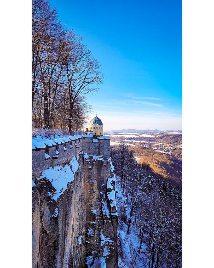 Die Festungsmauer im Schnee - Festung Königstein (20.02.2026)
