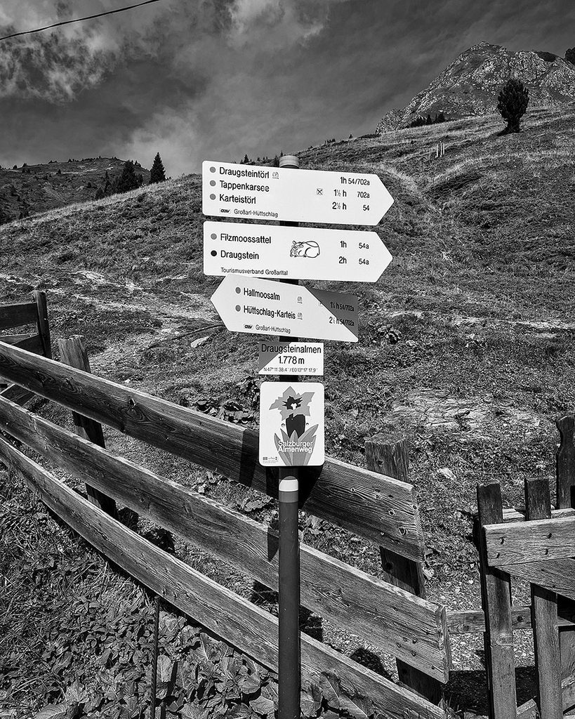 Wegweiser Draugsteinalmen - Großarl (09.2026)