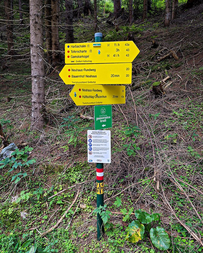 Wegweiser Harbachalm - Großarl (09.2026)