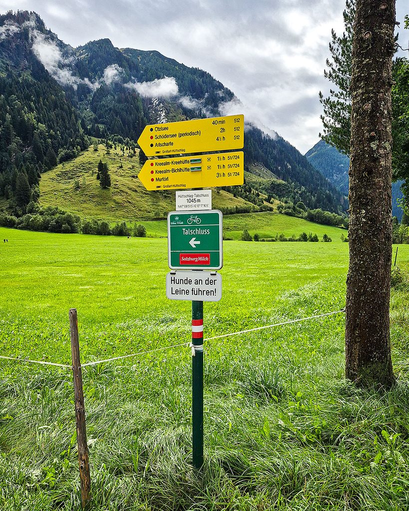 Wegweiser Kreealmen - Großarl (09.2026)