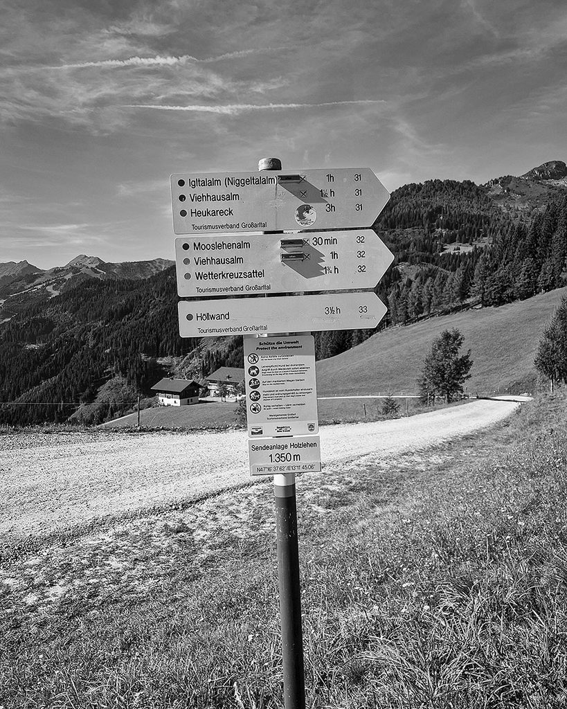 Wegweiser Wetterkreuz - Großarl (09.2026)