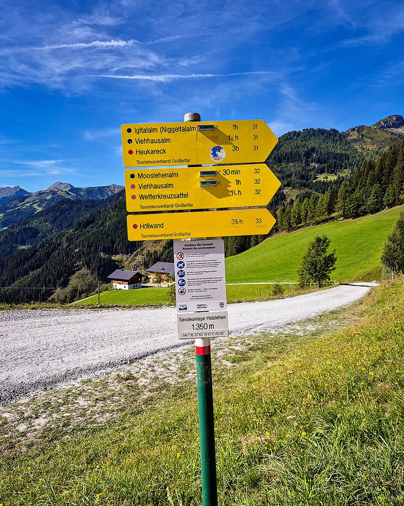 Wegweiser Wetterkreuz - Großarl (09.2026)